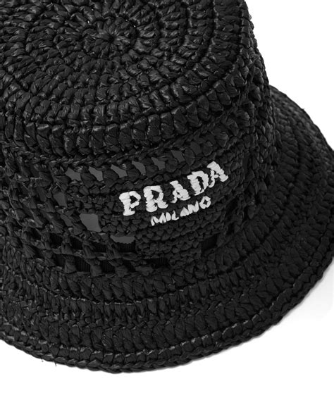 raffia hat prada|Prada bucket hats for women.